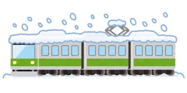 電車と雪