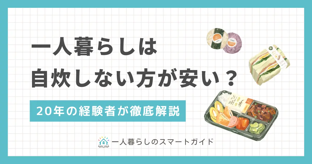 一人暮らしでは自炊中心なら外食より安くなりますが、あまり自炊しないなら外食の方が安く済みます。ただしライフスタイルによって異なるため、自炊と外食のメリットをうまく組み合わせるのが効率的。この記事では、「一人暮らしは自炊しない方が安いのか」「自炊と外食はどっちが安いのか」について詳しく解説します。